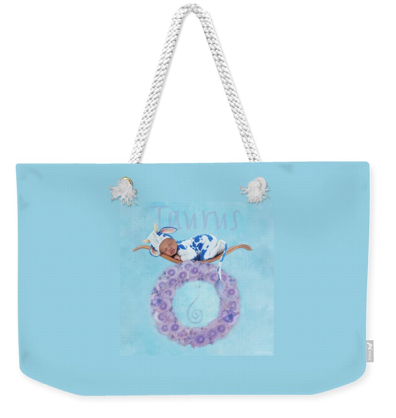 Zodiac Weekender Tote Bag featuring the photograph Taurus by Anne Geddes