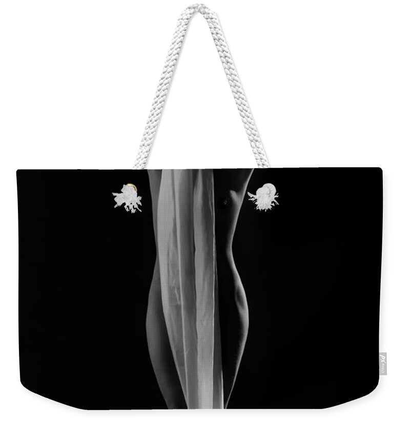 Nude Weekender Tote Bag featuring the photograph Taut String by Vitaly Vakhrushev