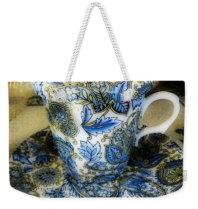 Asian Weekender Tote Bag featuring the digital art Tea Is Served by RC DeWinter