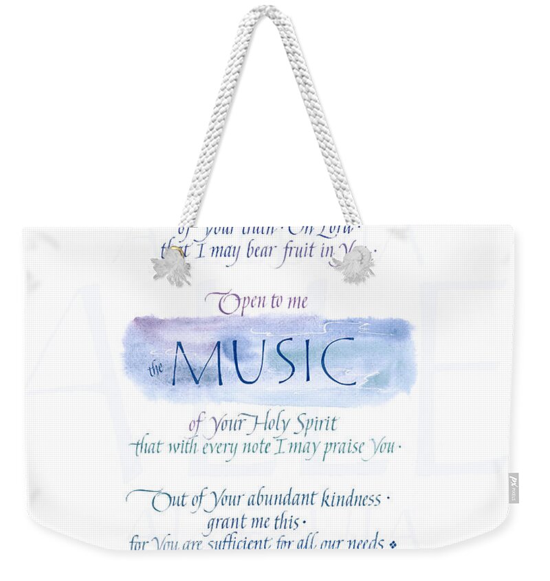 2nd Century Weekender Tote Bag featuring the painting Teach Me B by Judy Dodds