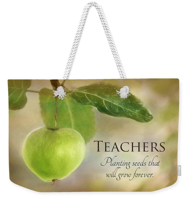 Apple Weekender Tote Bag featuring the photograph Teachers by Lori Deiter