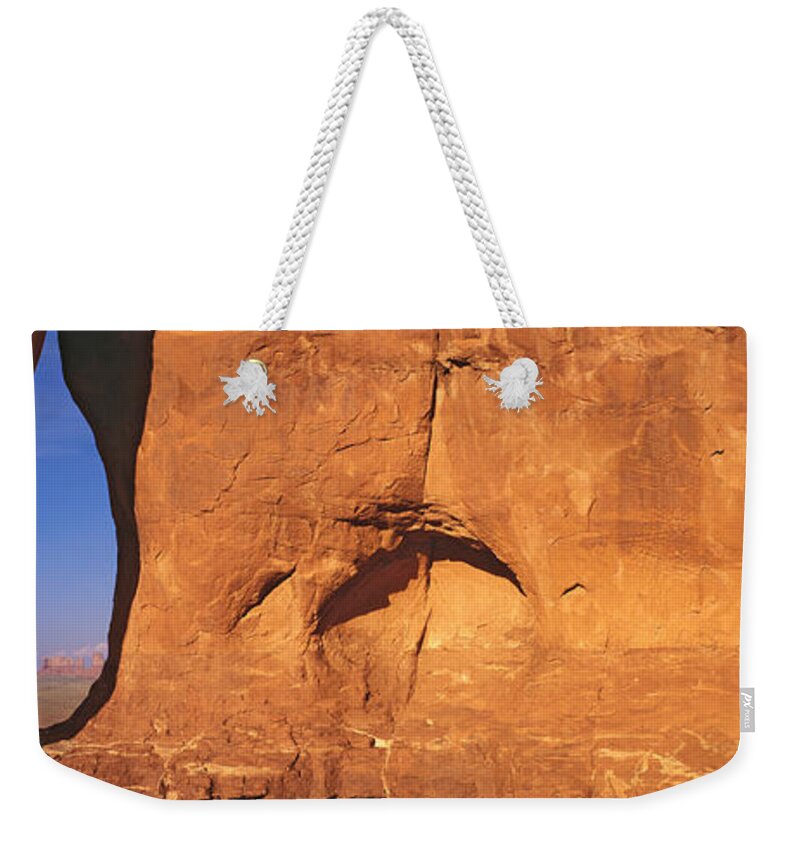 Photography Weekender Tote Bag featuring the photograph Teardrop Window, Monument Valley by Panoramic Images