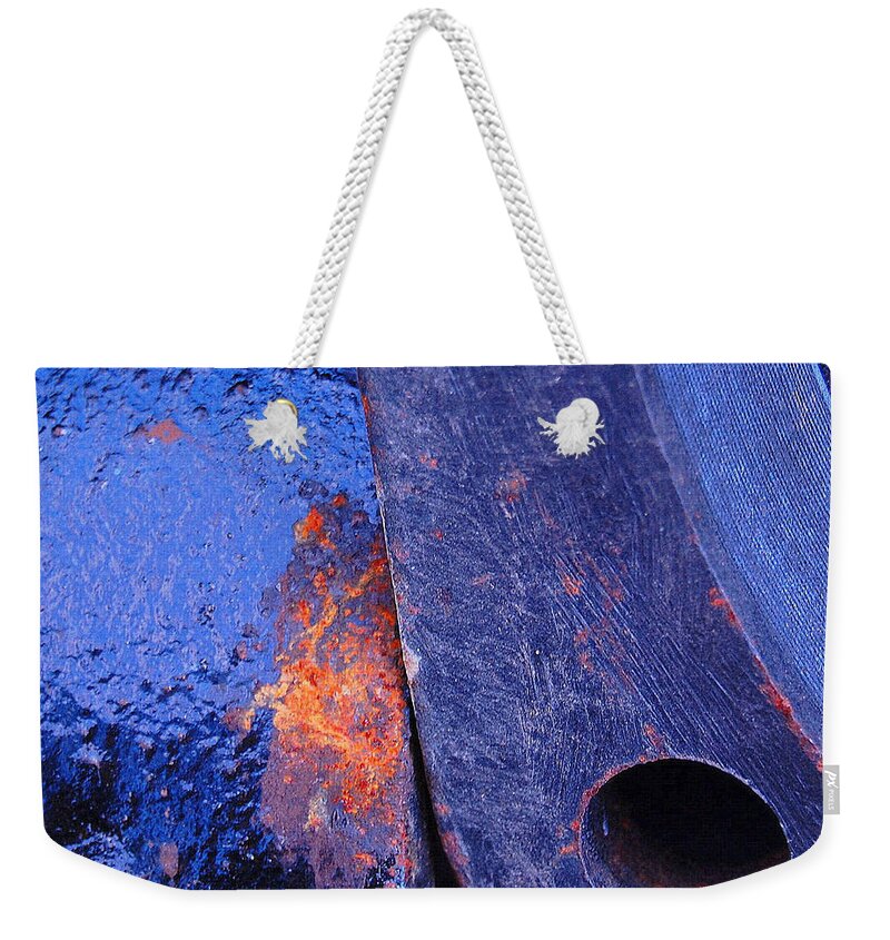 Abstract Weekender Tote Bag featuring the photograph Tectonics by Matt Cegelis