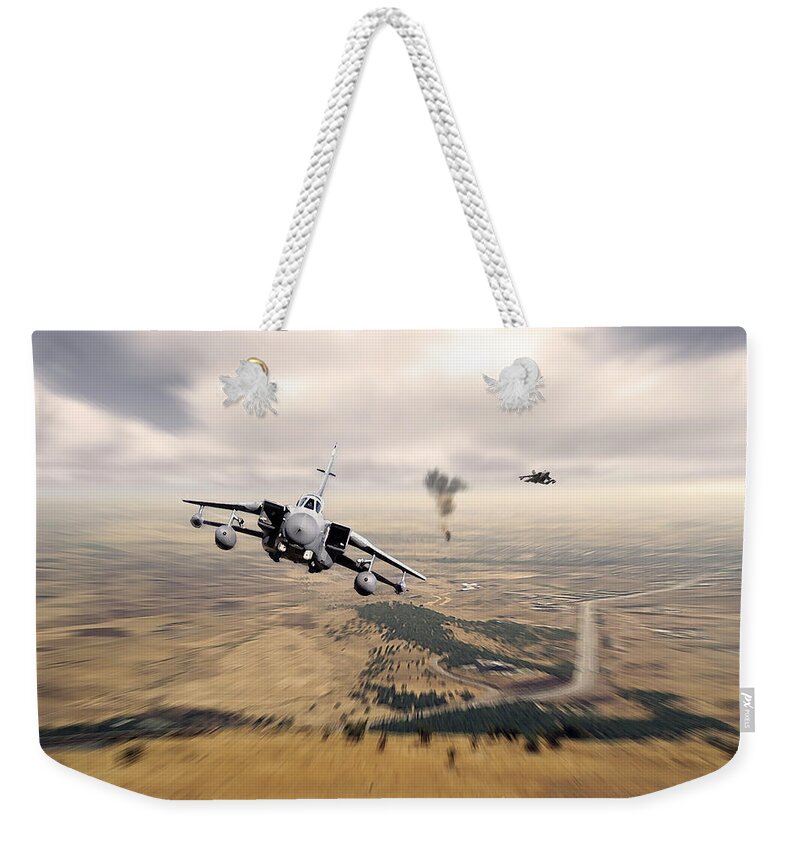 Tornado Gr4 Weekender Tote Bag featuring the digital art Telic Strike by Airpower Art