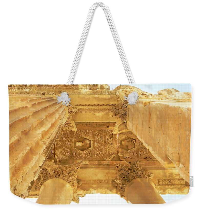Marwan Khoury Weekender Tote Bag featuring the photograph Temple of Bacchus by Marwan George Khoury