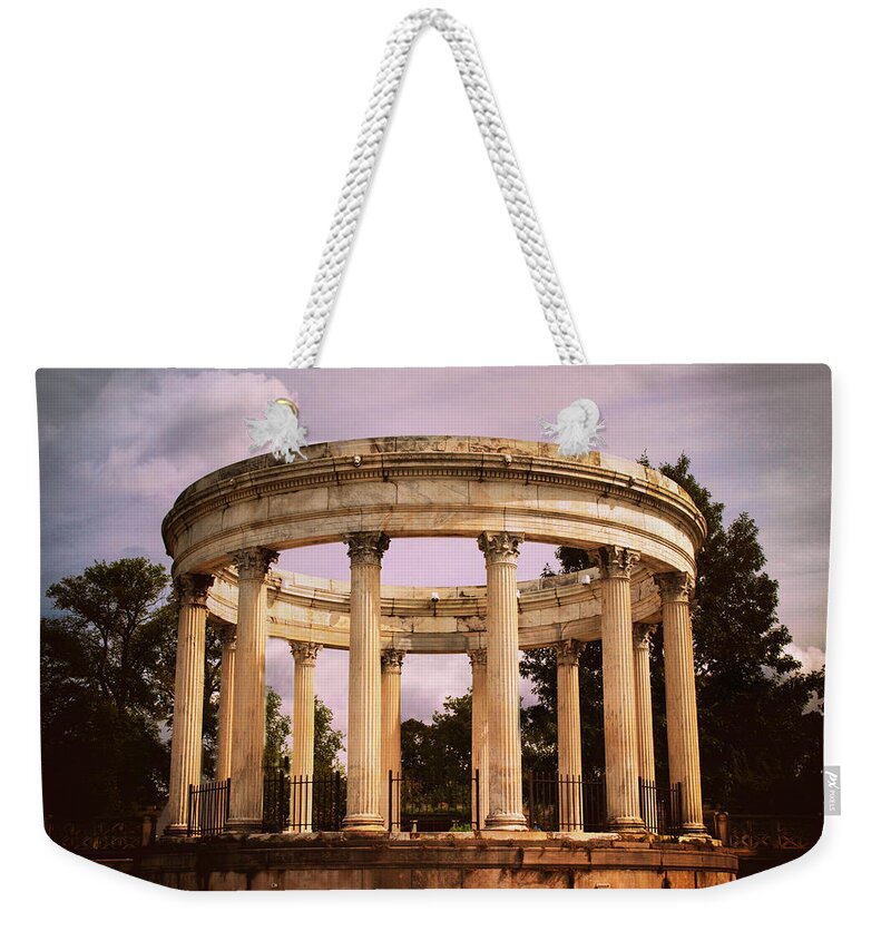 Amphitheater Weekender Tote Bag featuring the photograph Temple of the Sky Amphitheater by Jessica Jenney
