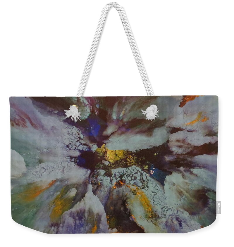 Abstract Weekender Tote Bag featuring the painting Tenacity by Soraya Silvestri