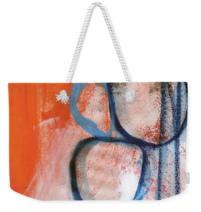 Contemporary Abstract Weekender Tote Bag featuring the painting Tender Mercies by Linda Woods