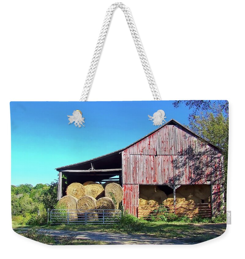Hdr Photography Weekender Tote Bag featuring the photograph Tennessee Hay Barn by Richard Gregurich