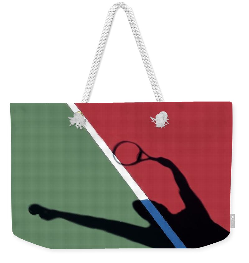 Tennis Weekender Tote Bag featuring the photograph Tennis Serve by Diana Rajala