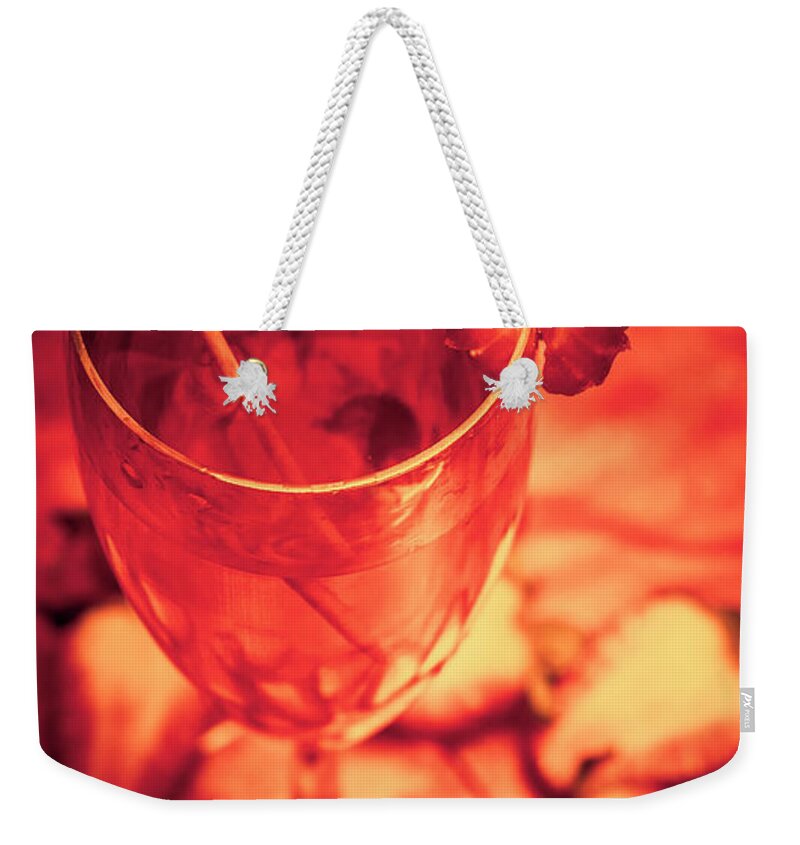 Cocktail Weekender Tote Bag featuring the photograph Tequila Sunrise cocktail by Jorgo Photography