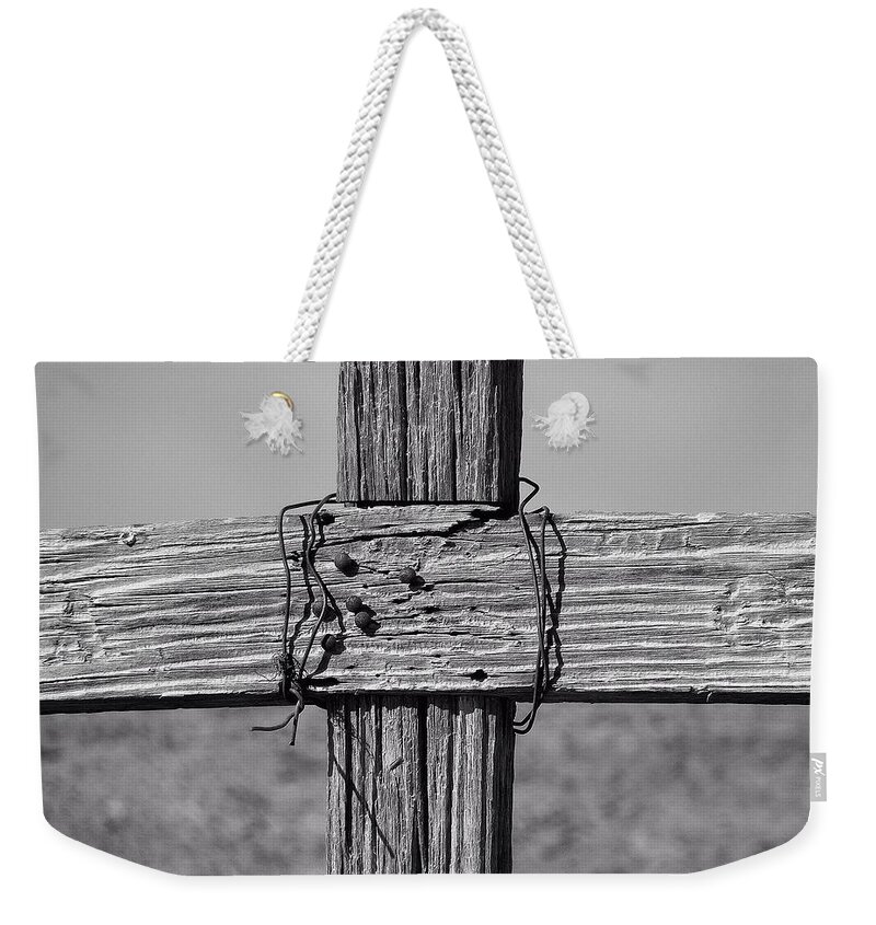 Cross Weekender Tote Bag featuring the photograph Terlingua by Gia Marie Houck