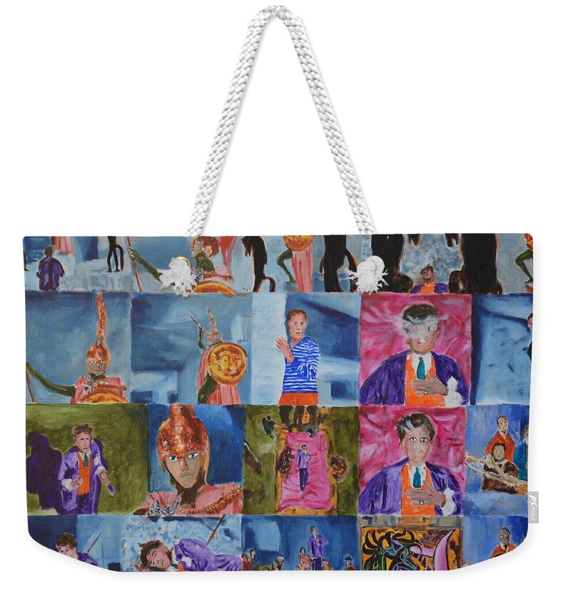 Poet Weekender Tote Bag featuring the painting Testament of Orpheus by Bachmors Artist