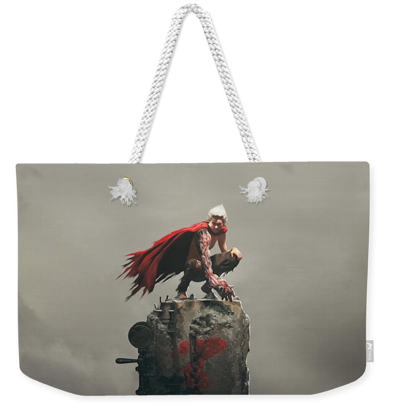 Akira Weekender Tote Bag featuring the painting Tetsuo Shima by Guillem H Pongiluppi