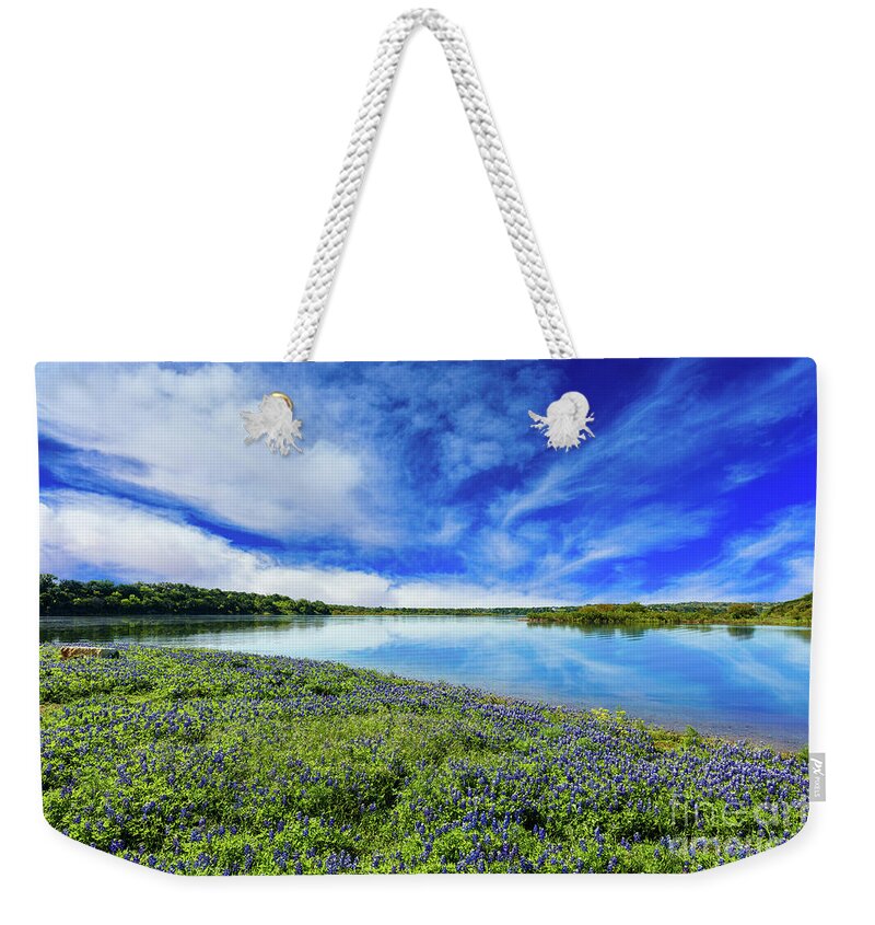 Austin Weekender Tote Bag featuring the photograph Texas Bluebonnets by Raul Rodriguez