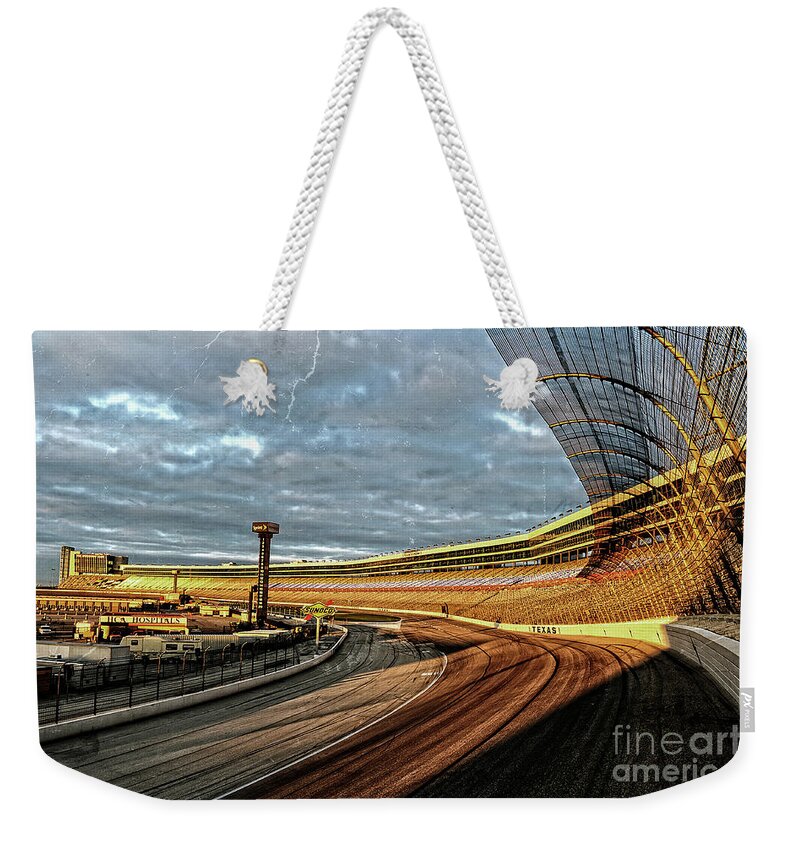 Art Weekender Tote Bag featuring the photograph Texas Motor Speedway by Charles Dobbs