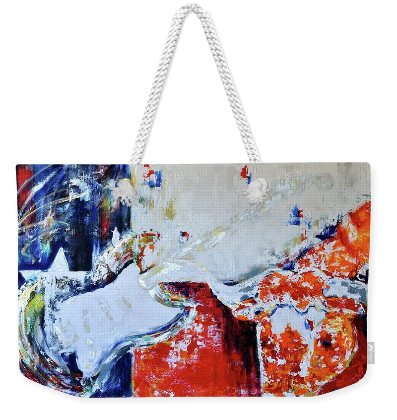 Texas Weekender Tote Bag featuring the painting Texas Soul by Debi Starr