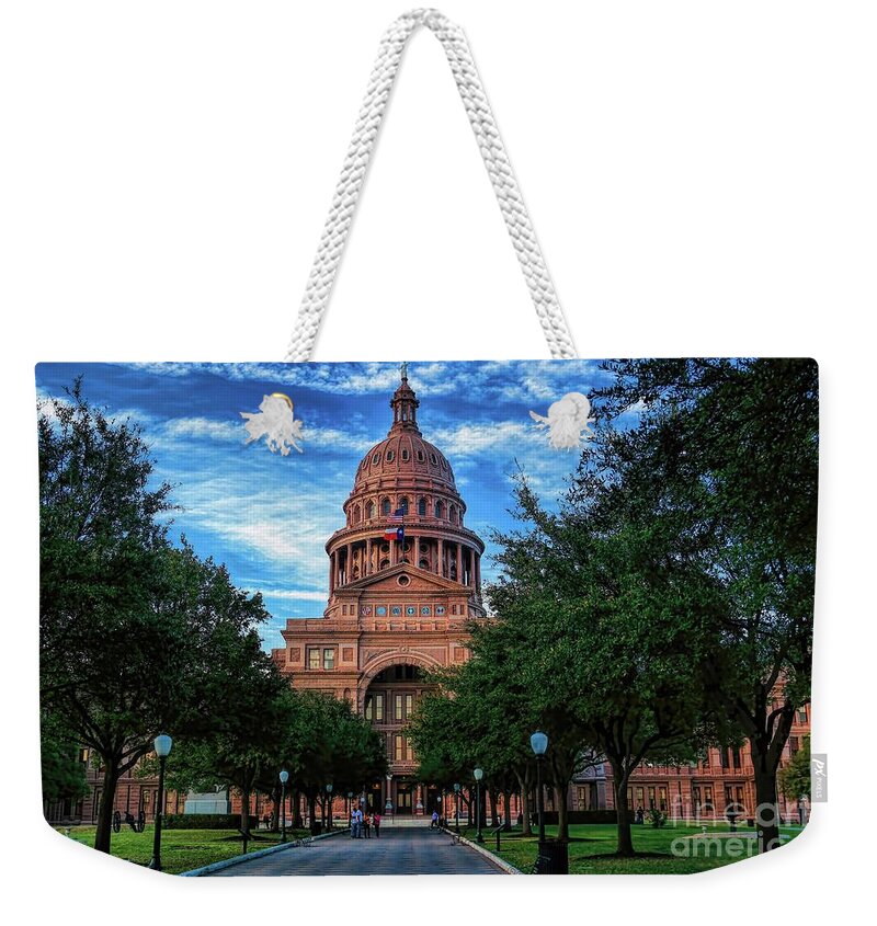 Historic Weekender Tote Bag featuring the photograph Texas State Capitol by Diana Mary Sharpton