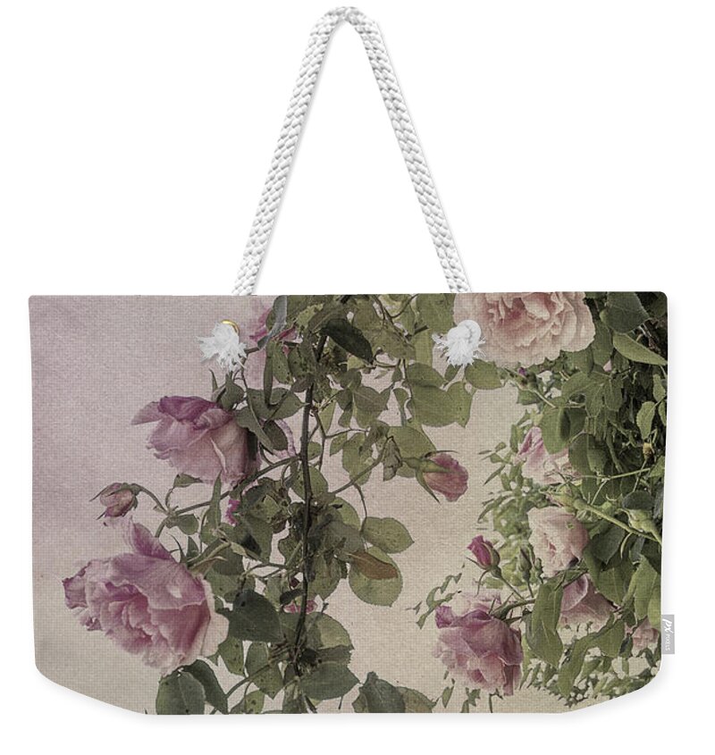 Roses Weekender Tote Bag featuring the photograph Textured Roses by Elaine Teague