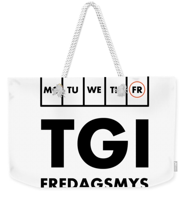 Richard Reeve Weekender Tote Bag featuring the digital art TGI Fredagsmys by Richard Reeve