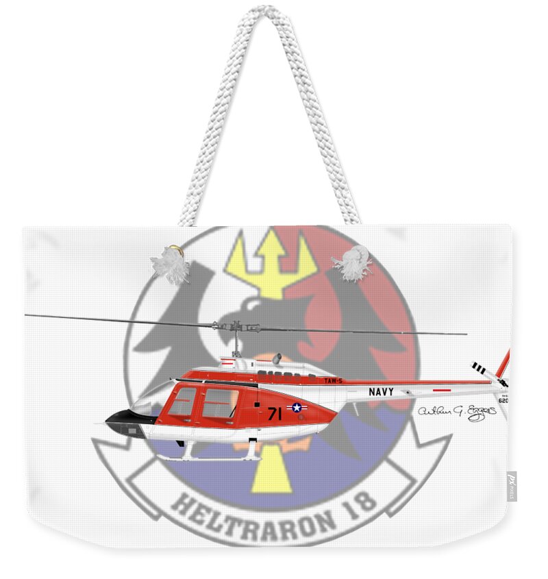 Th-57 Weekender Tote Bag featuring the digital art Th-57c Ht-18 by Arthur Eggers