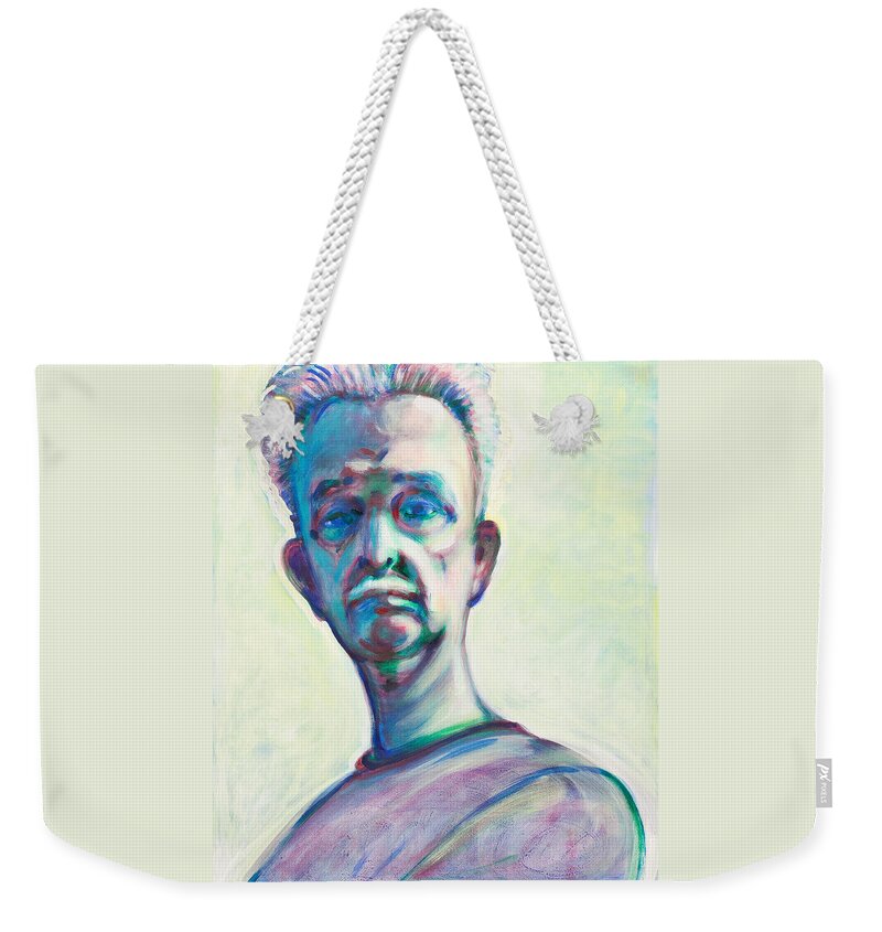Man Weekender Tote Bag featuring the painting That look by John Reynolds