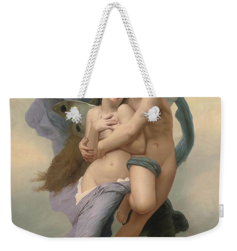 William-adolphe Bouguereau Weekender Tote Bag featuring the painting The Abduction of Psyche by William-Adolphe Bouguereau