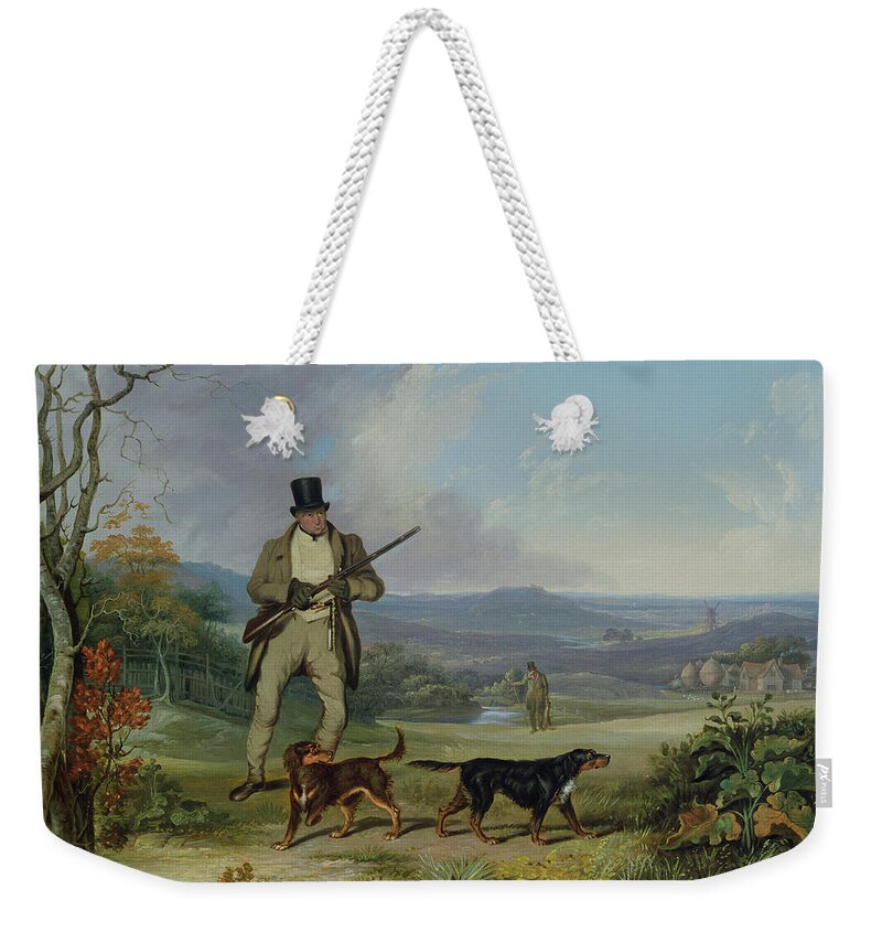 The Weekender Tote Bag featuring the painting The Afternoon Shoot  by Philip Reinagle