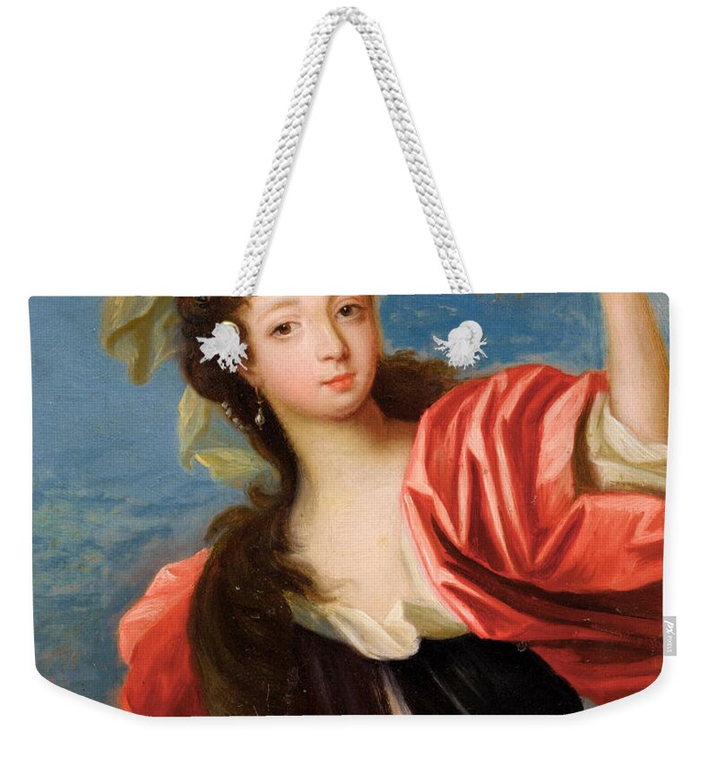 Circle Of Jean-baptiste Santerre Weekender Tote Bag featuring the painting The Allegory of Power by Circle of Jean-Baptiste Santerre