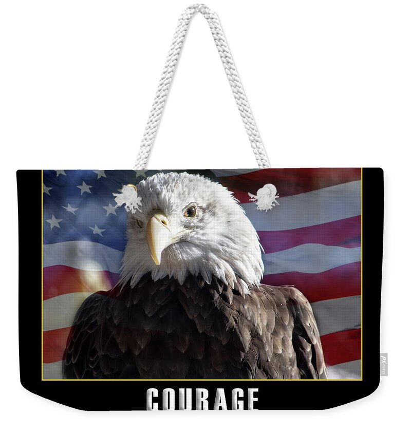 Bald Eagle Weekender Tote Bag featuring the photograph The American Bald Eagle by Anthony Murphy