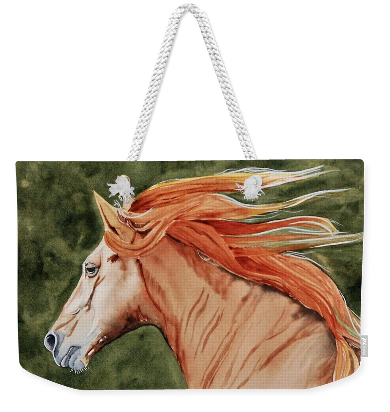 Horse Weekender Tote Bag featuring the painting The Americano by Sonja Jones