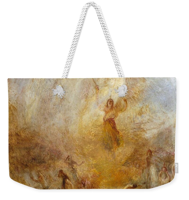 Joseph Mallord William Turner 1775�1851  The Angel Standing In The Sun Weekender Tote Bag featuring the painting The Angel Standing in the Sun by Joseph Mallord