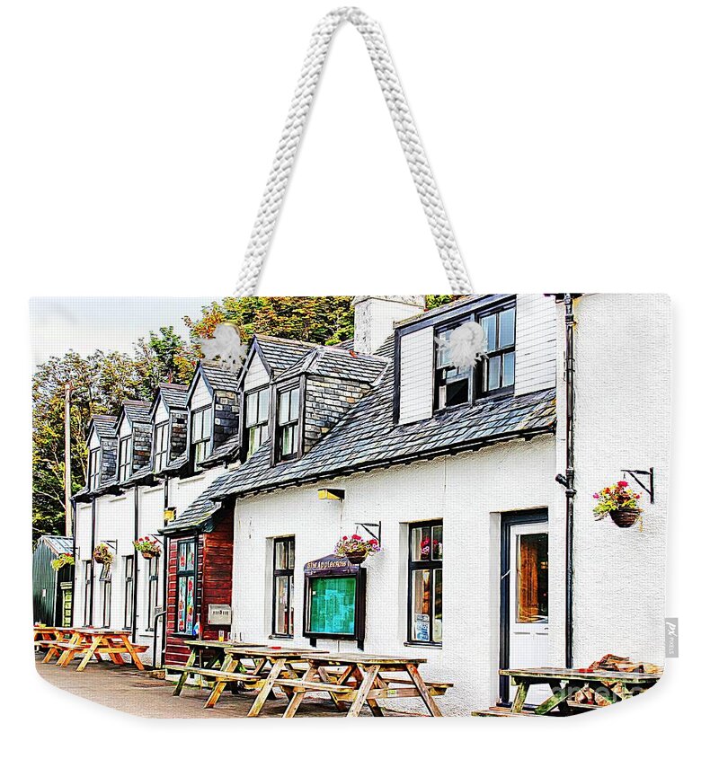 Applecross Weekender Tote Bag featuring the photograph The Applecross Inn by Clare Bevan