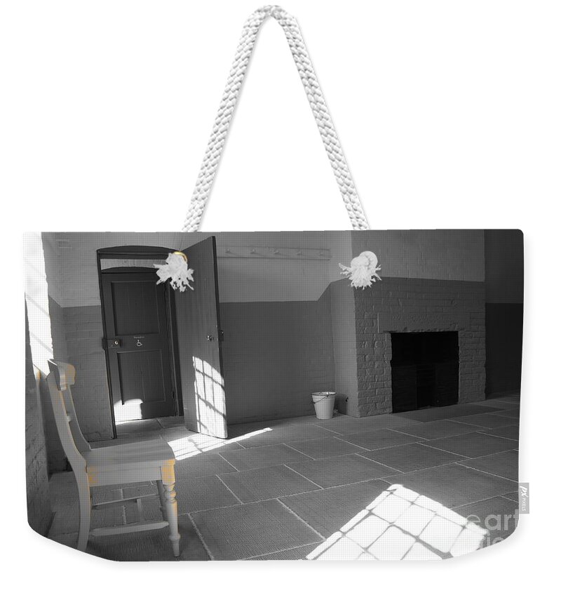 Welfare History Weekender Tote Bag featuring the photograph The Art of Welfare. Open door. by Elena Perelman