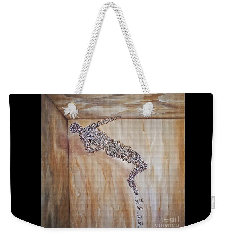 Goolge Images Weekender Tote Bag featuring the painting The Attempts of Escape by Fei A