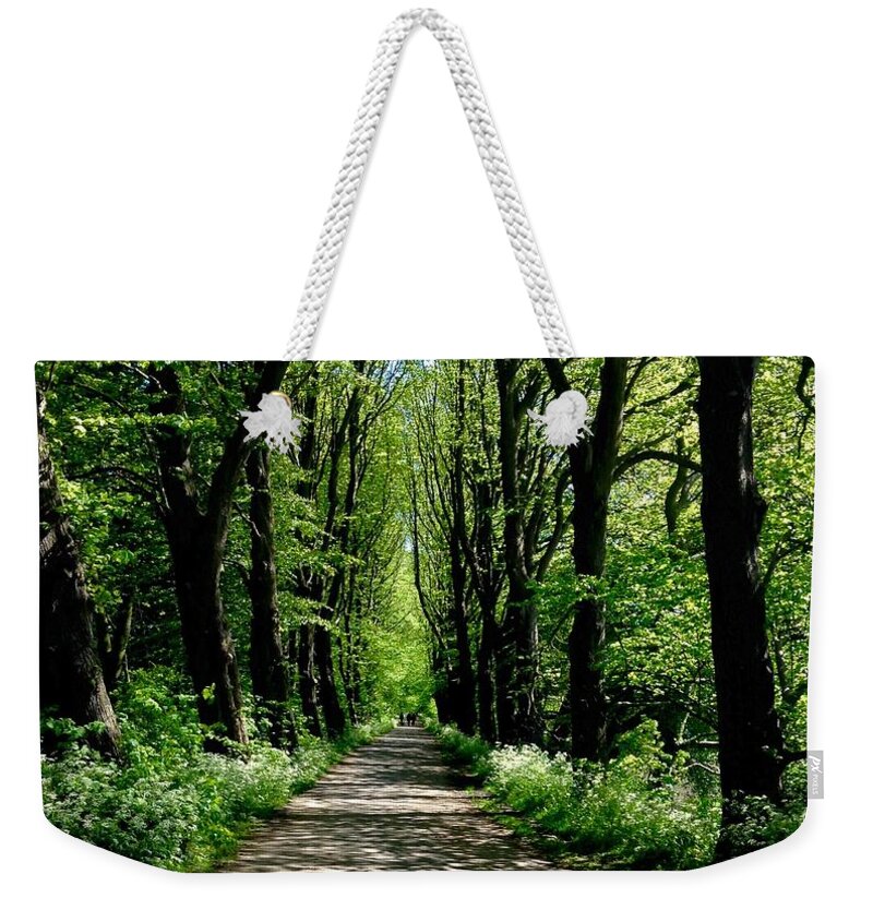 Mill Park Preston Weekender Tote Bag featuring the photograph The Avenue of Limes At Mill Park 3 by Joan-Violet Stretch