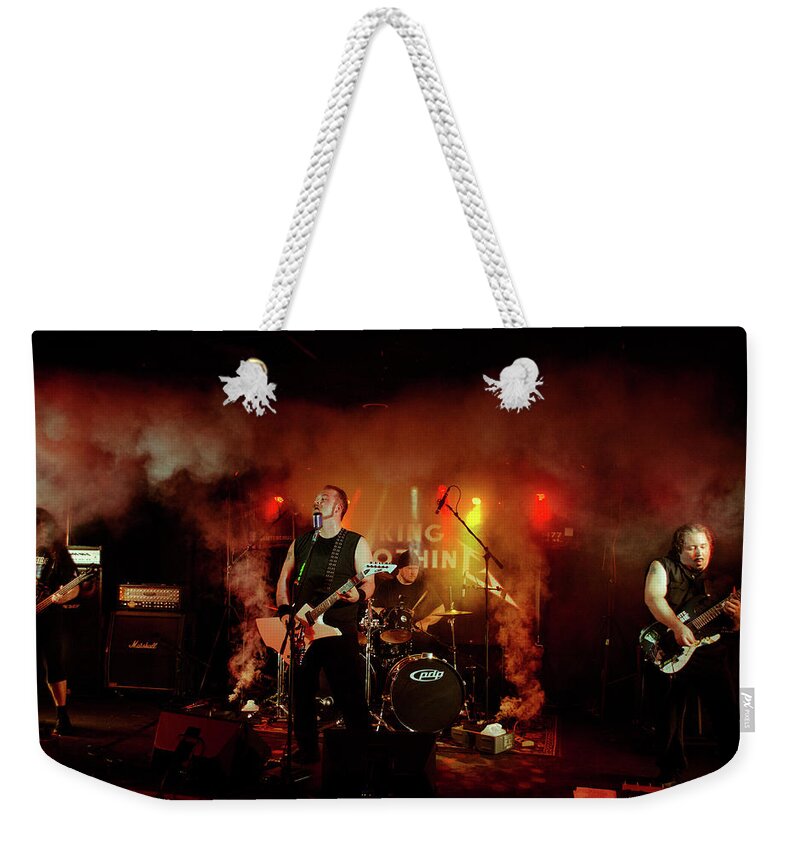 Metallica Weekender Tote Bag featuring the photograph The Band by Jacob Qualls