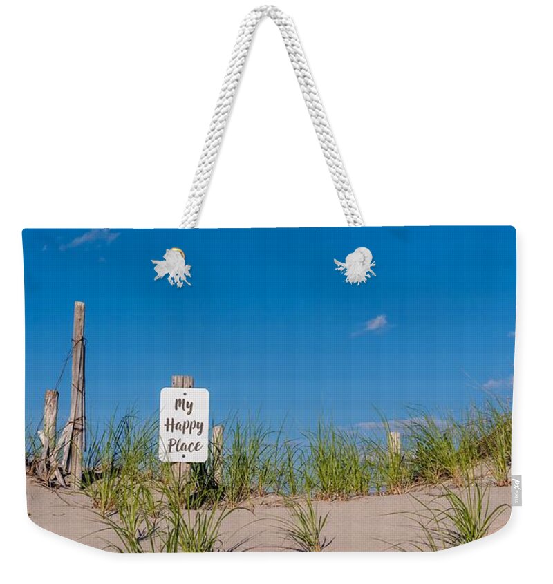 Terry D Photography Weekender Tote Bag featuring the photograph The Beach My Happy Place by Terry DeLuco