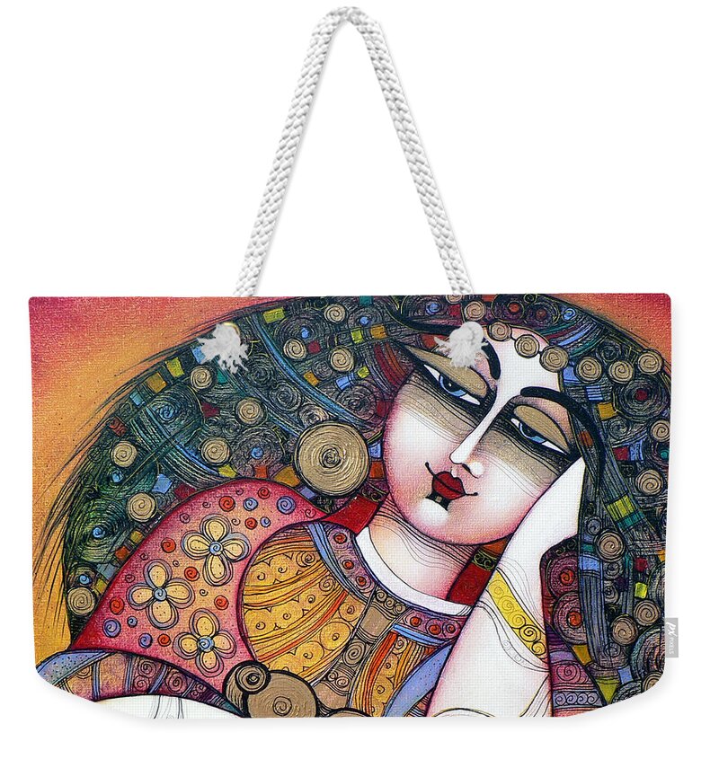 Art Weekender Tote Bag featuring the painting The Beauty by Albena Vatcheva