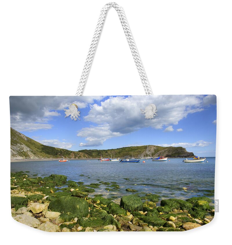 Dorset Weekender Tote Bag featuring the photograph The beauty of Lulworth Cove by Ian Middleton
