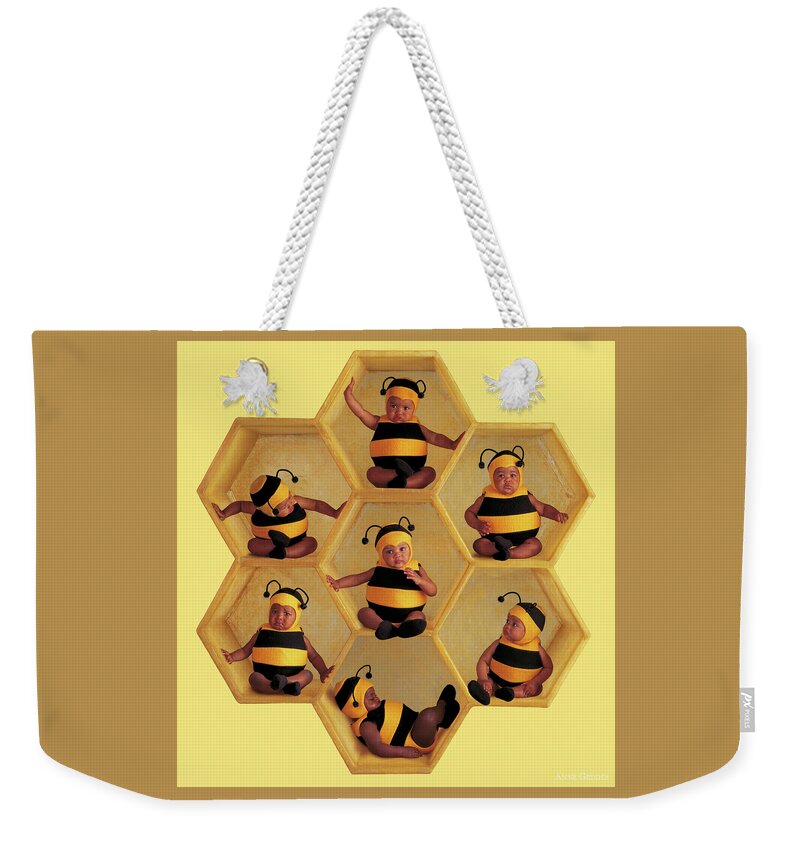 Bees Weekender Tote Bag featuring the photograph The Beehive by Anne Geddes