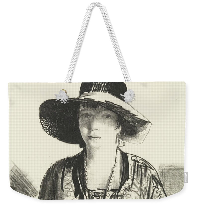 19th Century Art Weekender Tote Bag featuring the relief The Black Hat by George Bellows