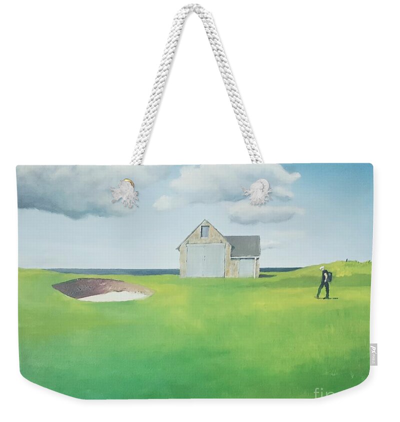 Boathouse Weekender Tote Bag featuring the painting The Boathouse by Tim Johnson