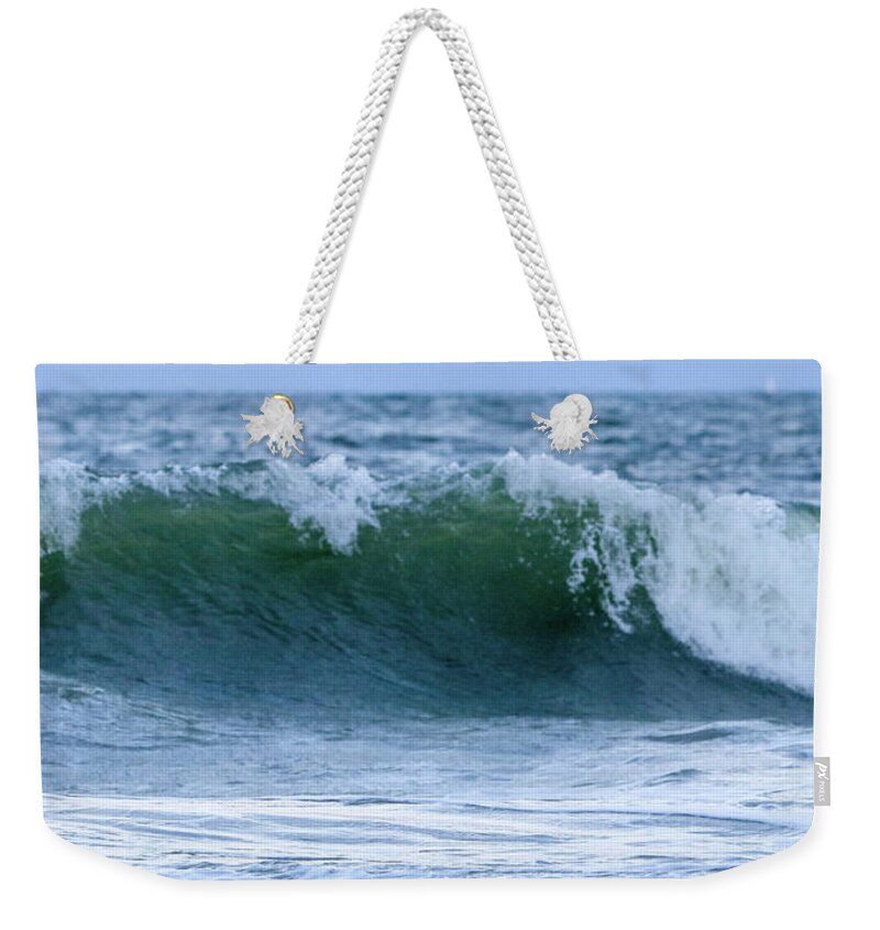 Ocean Weekender Tote Bag featuring the photograph The Break by Mary Anne Delgado