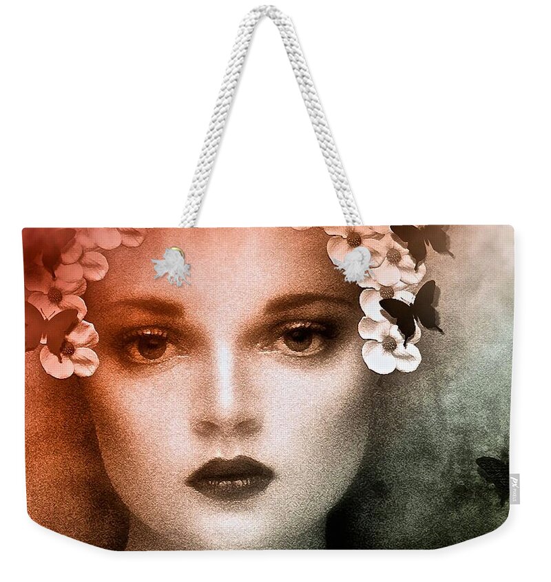Bride Weekender Tote Bag featuring the painting The Bride by Saundra Myles