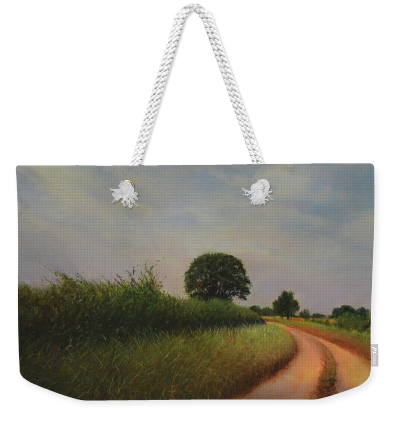 Original Weekender Tote Bag featuring the painting The Brighter Road Ahead by Blue Sky