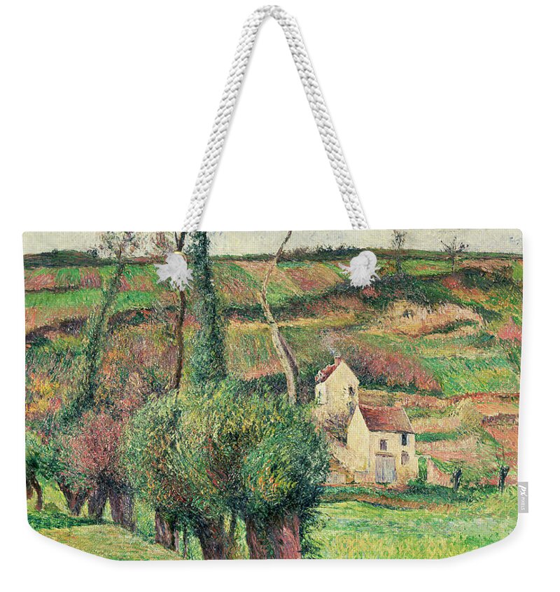 The Weekender Tote Bag featuring the painting The Cabbage Slopes by Camille Pissarro