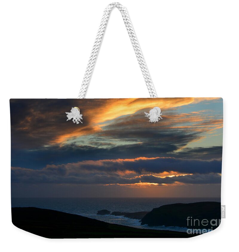 Photography By Paul Davenport Weekender Tote Bag featuring the photograph The Calf at Sunset by Paul Davenport