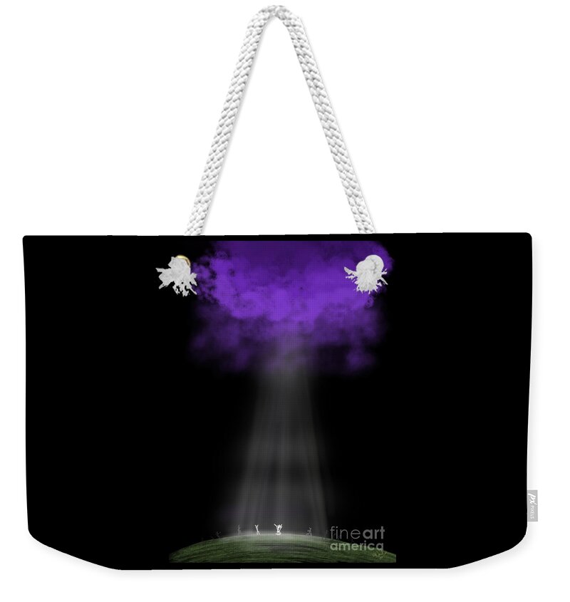 Spiritual Weekender Tote Bag featuring the mixed media The Calling by Michael Combs