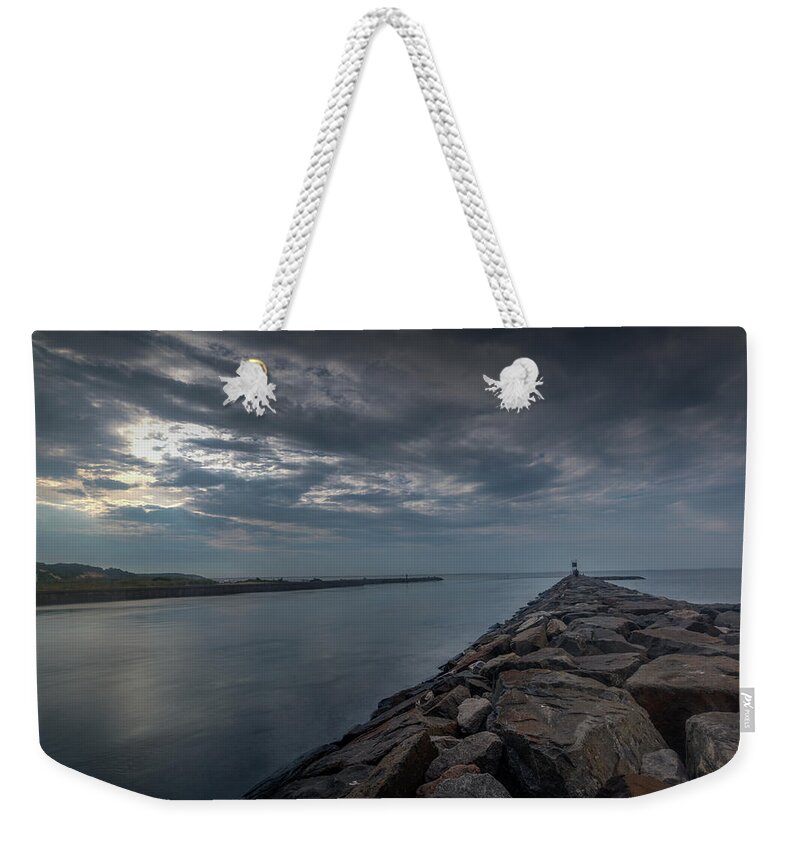 Shinnicock Canal Weekender Tote Bag featuring the photograph The Calm Before The Storm by Steve Gravano